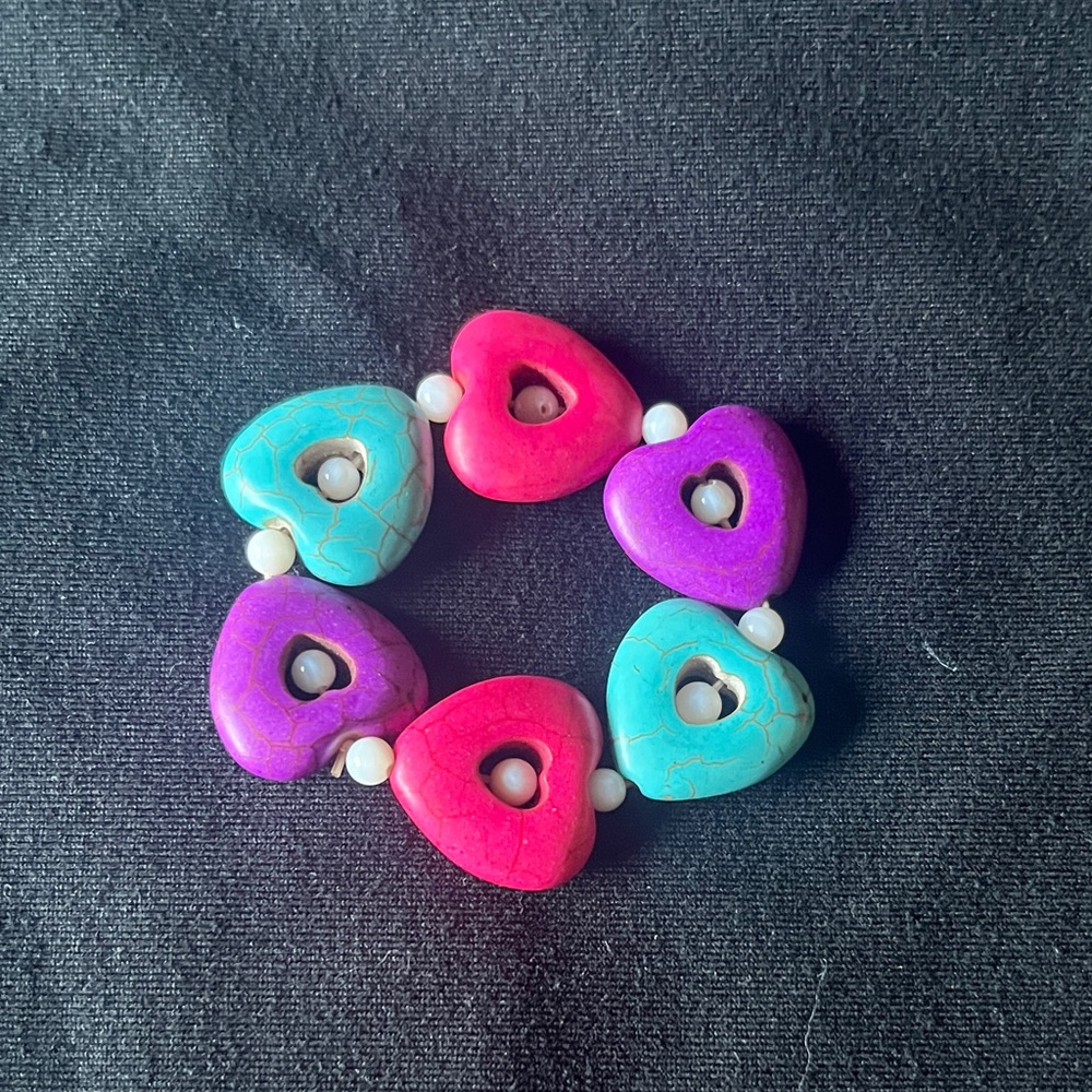 Colorful Heart Beaded Bracelet